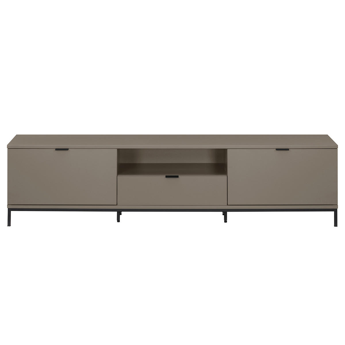TV-LOWBOARD - Eisen / MDF - Taupe/Schwarz, Holzwerkstoff/Metall (180/45/40cm) - home24