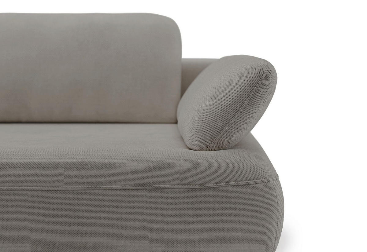 ECKSOFA Avolla Graubeige links - Taupe/Schwarz, Textil/Metall (284/186cm) - Selsey