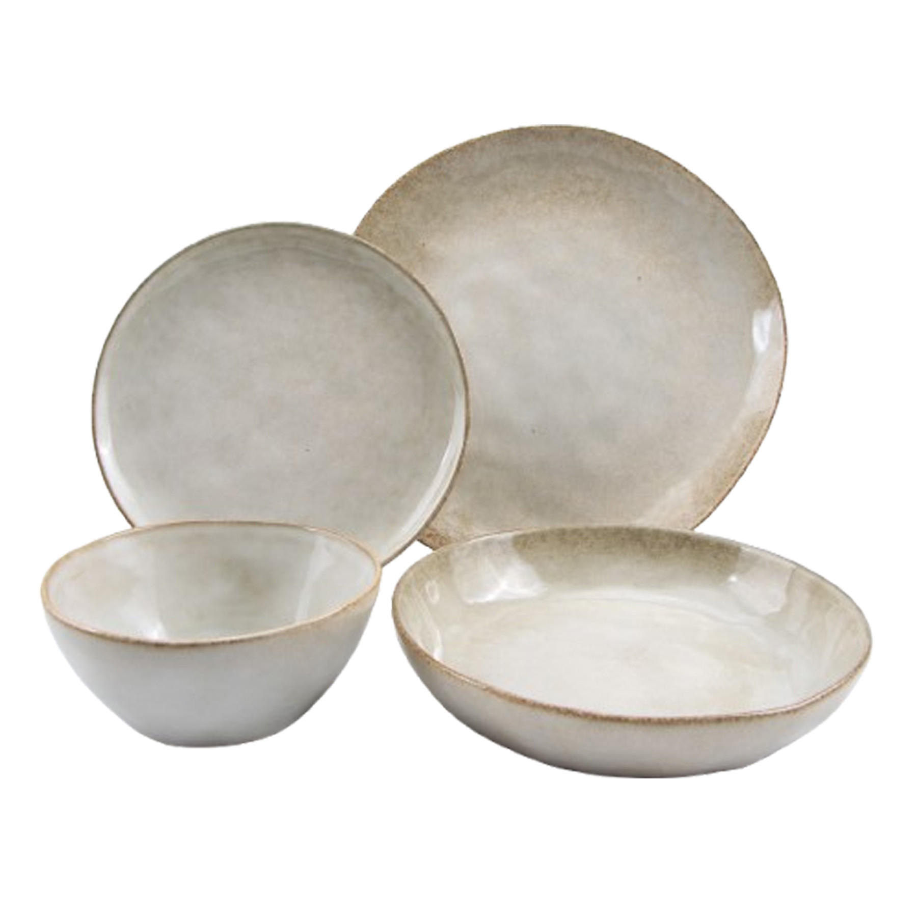 TAFELSERVICE AARHUS 16tlg. BEIGE 4 PERSONEN - Beige, Keramik (31/30/41cm) - Mulex