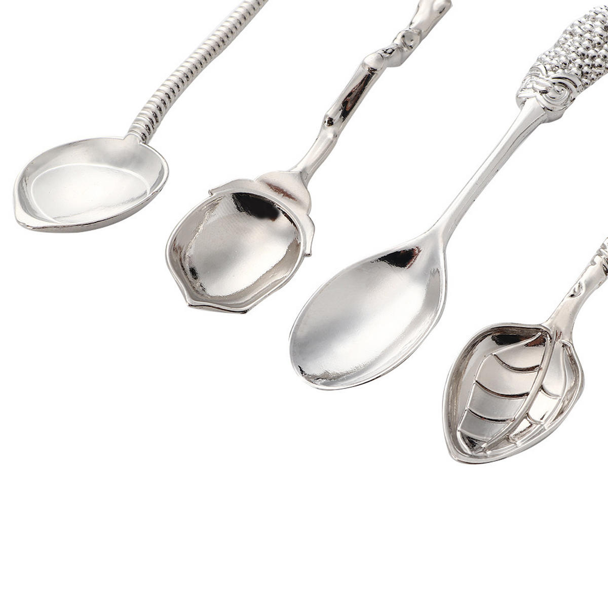 BESTECK-SET 8-teilige Kaffeelöffel-Set Zinklegierung - Silberfarben, Metall