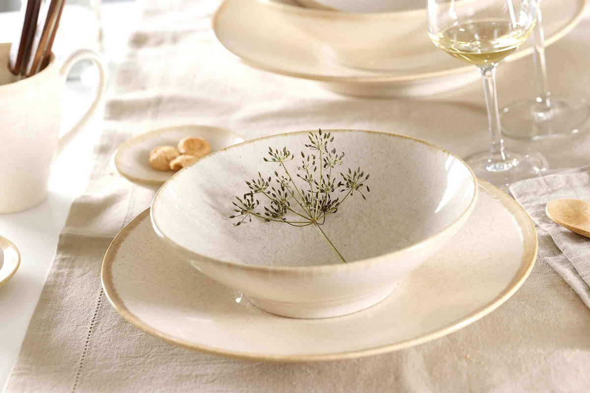 SERVIERPLATTEN Sahara Creme ø 31 cm 2er Set - Creme, Keramik (31/5/31cm) - Ritzenhoff Breker