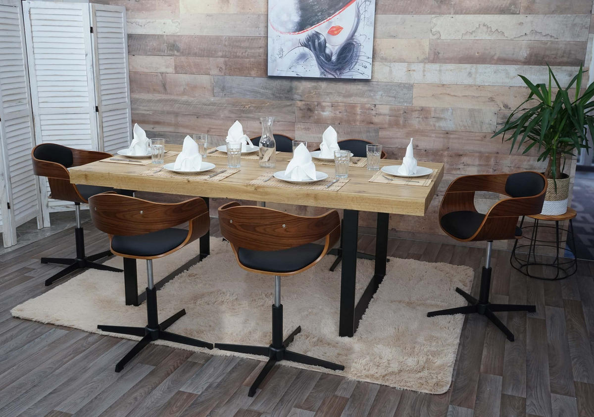 ESSZIMMERSTUHL Schwarz 6er-Set - Schwarz, Textil (64/83/64cm) - MCW