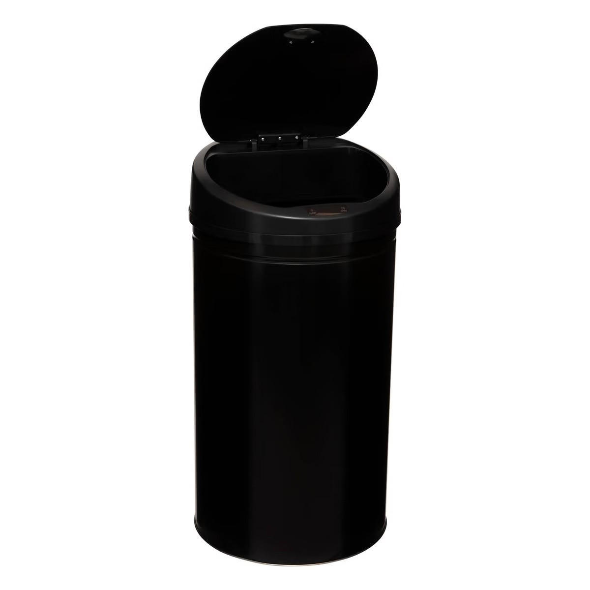 MÜLLEIMER aus Edelstahl 42 l 32/32/62 cm - Schwarz, Metall (32/62/32cm) - 5five Simply Smart