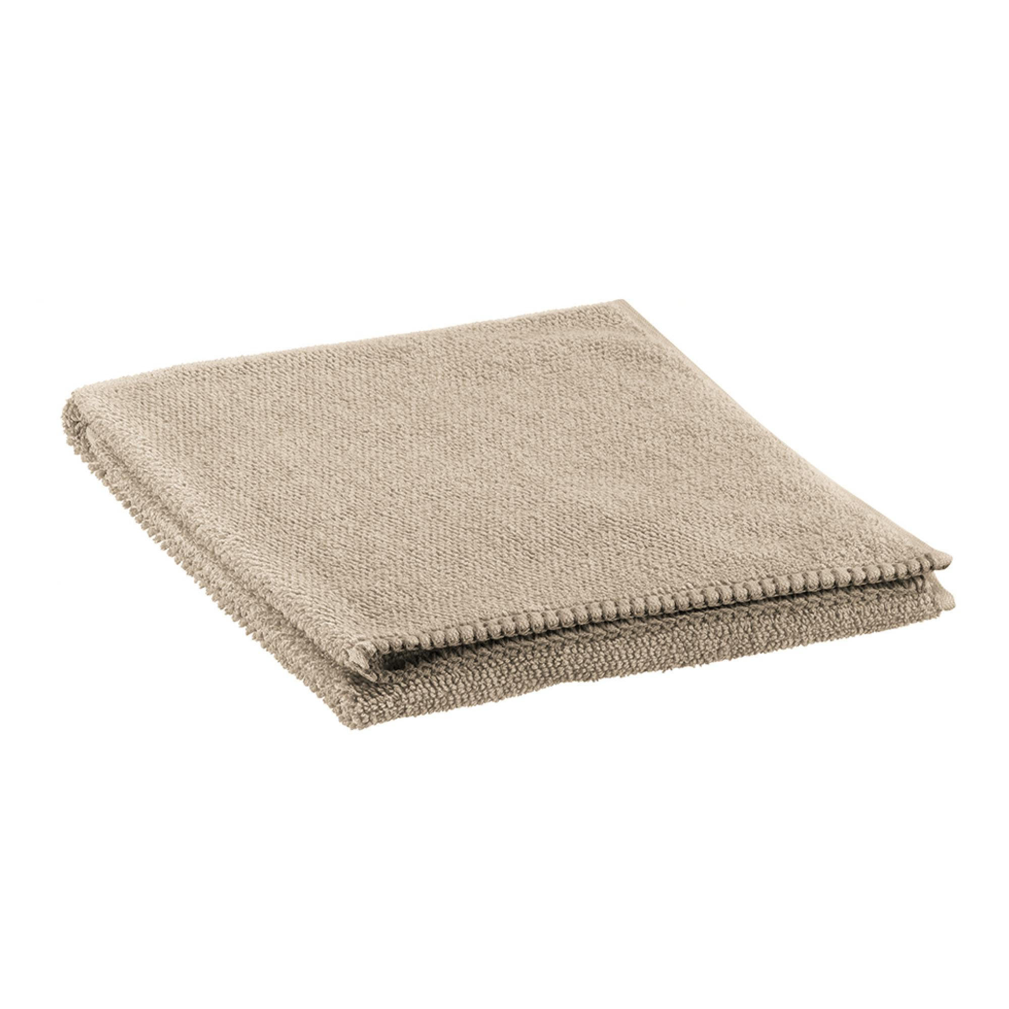 HANDTUCH Bora kieselsteingrau 50 x 100 cm - Sandfarben, Textil (50/100cm) - Vivaraise