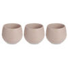 BLUMENTÖPFE Selbstbewässernd Ø 6 cm 3er-Set - Taupe, Kunststoff (6/6cm)