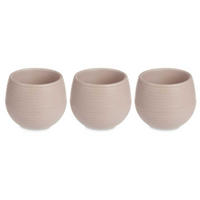 BLUMENTÖPFE Selbstbewässernd Ø 6 cm 3er-Set - Taupe, Kunststoff (6/6cm)
