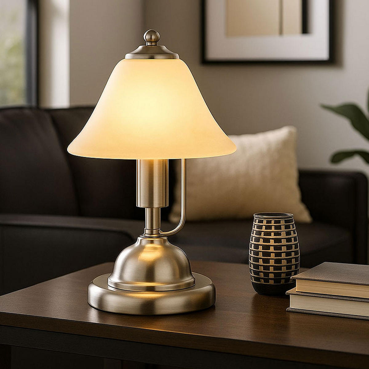 TISCHLEUCHTE Messing Glas Gold - Goldfarben, Glas (17/17/27cm) - Globo Lighting