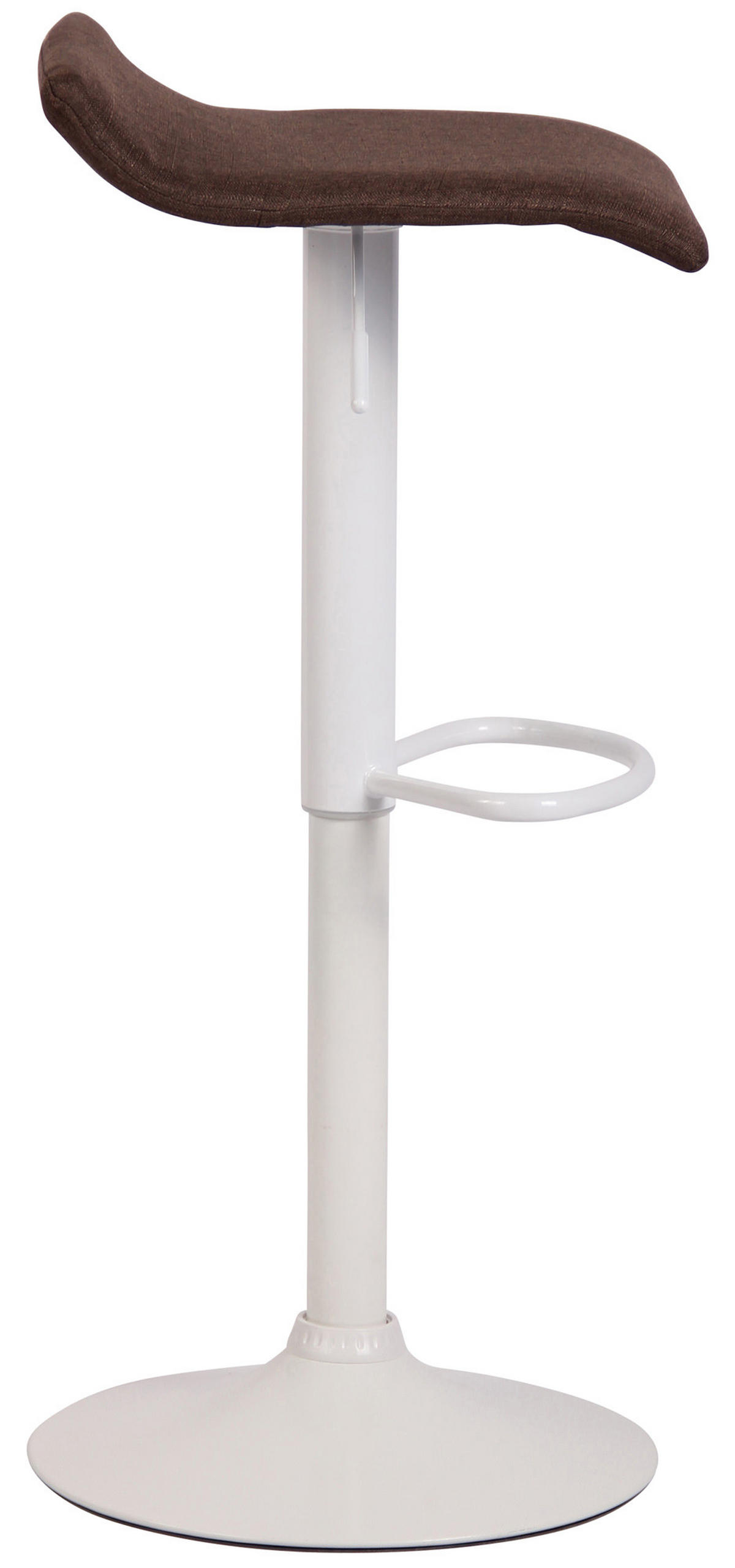 BARHOCKER Stoff braun - Weiß/Braun, Textil/Metall (36/63/39cm) - CLP