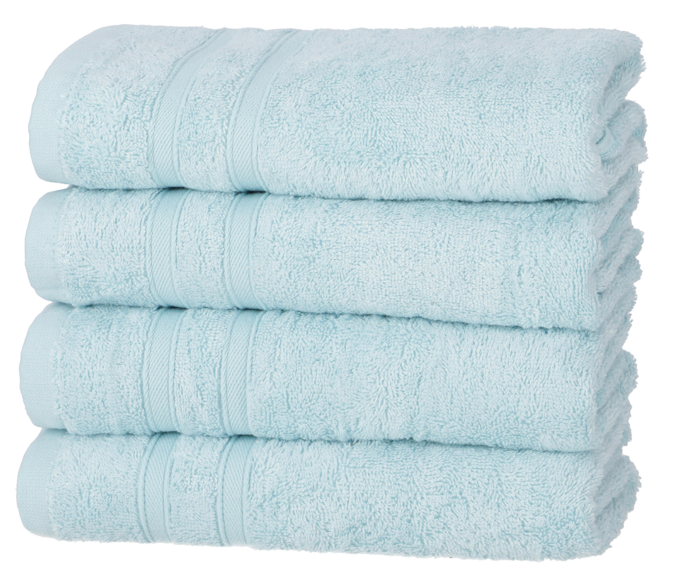HANDTÜCHER 50x100 cm 450g/m2 im 4er Set, Handtuch Aqua - Pastellblau, Textil (50/100cm) - Carpe Sonno