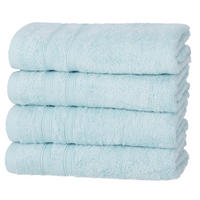 HANDTÜCHER 50x100 cm 450g/m2 im 4er Set, Handtuch Aqua - Pastellblau, Textil (50/100cm) - Carpe Sonno