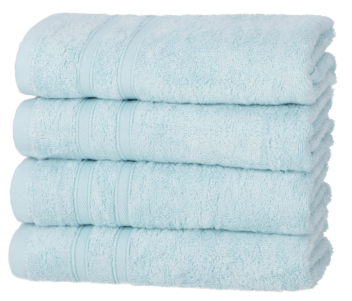HANDTÜCHER 50x100 cm 450g/m2 im 4er Set, Handtuch Aqua - Pastellblau, Textil (50/100cm) - Carpe Sonno