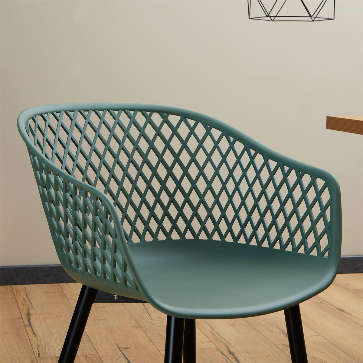 ESSZIMERSTUHL MADEIRA 4ER-SET - Grün, Textil (61/80/57cm) - IDIMEX