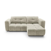 ECKSOFA ARTE 02 Creme Chenille mit Schlaffunktion - Creme, Holz (273/176cm) - MASSENO