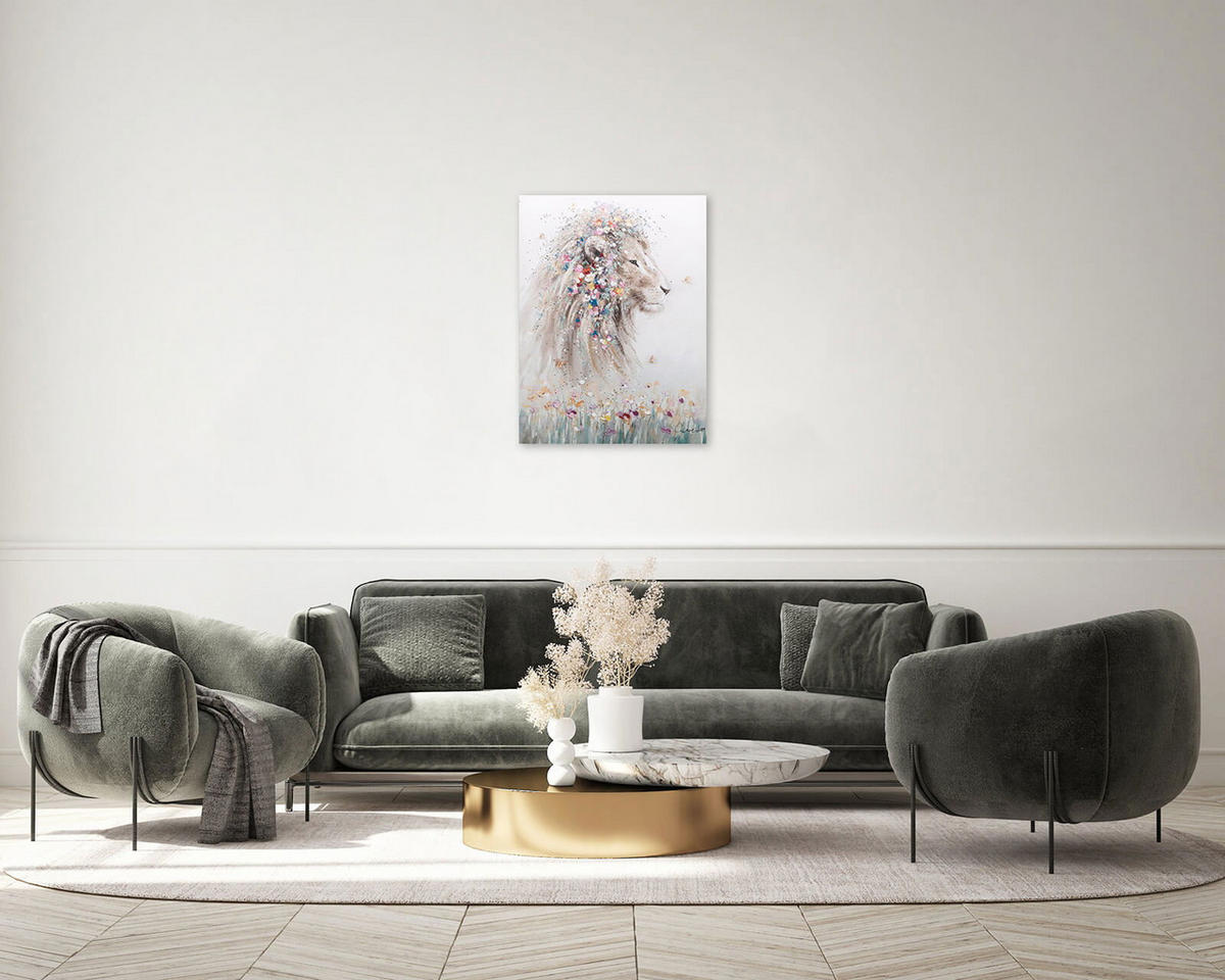 ACRYLBILD HANDGEMALT 75/100 cm - Taupe/Beige, Holz/Textil (1.7/100cm) - KUNSTLOFT
