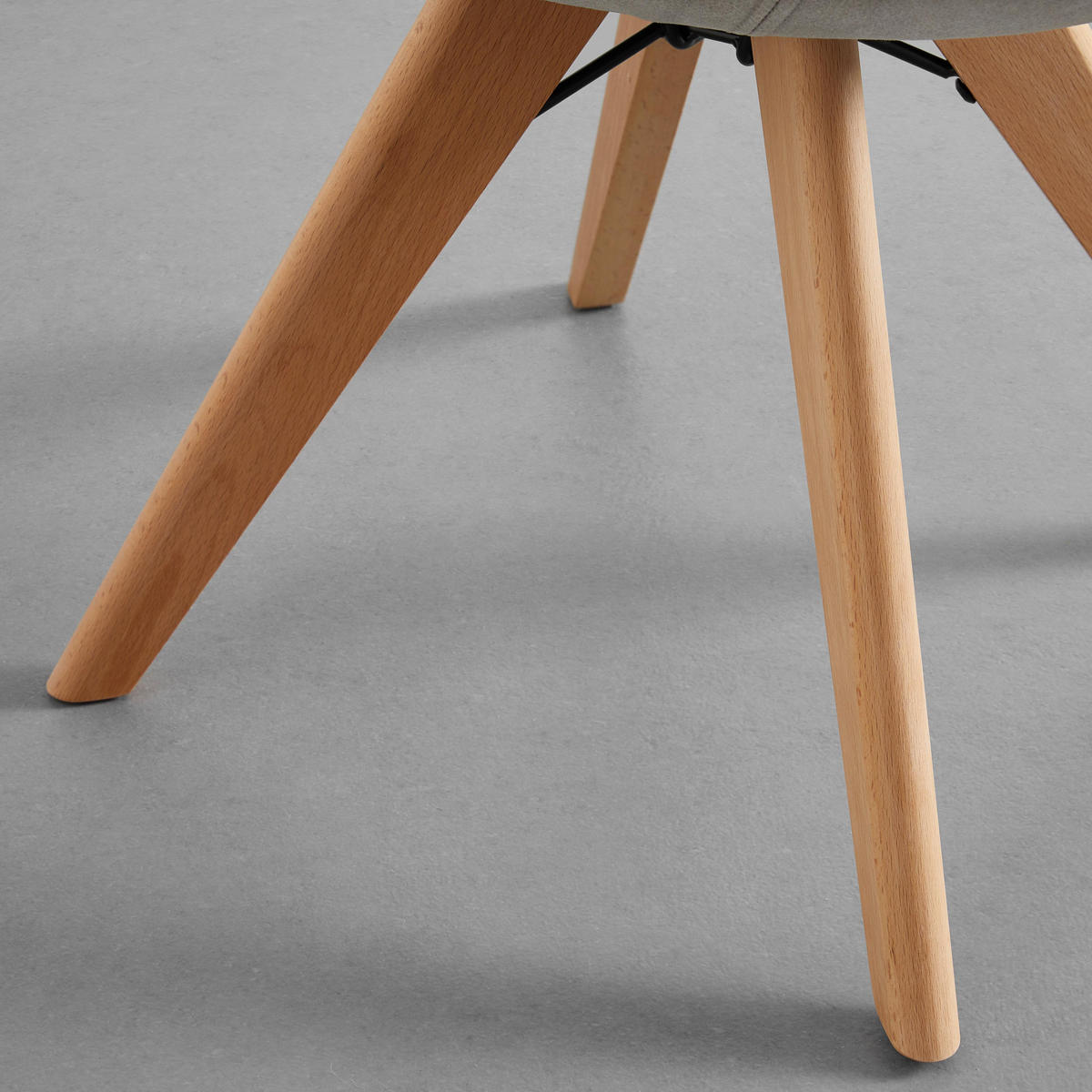 STUHL Valera Hellgrau Mikrofaser Drehbar Gepolstert - Hellgrau, Holz (59/79/58.5cm) - Bessagi Home