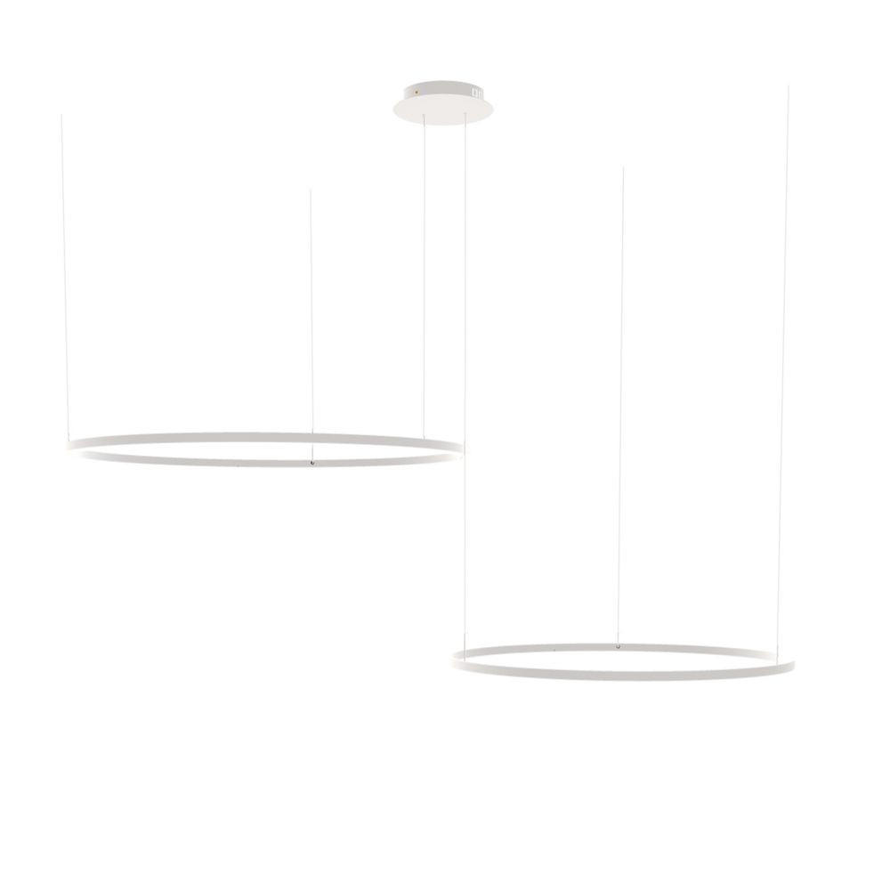 LED-HÄNGELEUCHTE 2er Ring Weiß Ø 120 | 100cm - Weiß, Metall (1.3/120/3.3cm) - s.luce