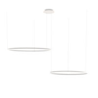 LED-HÄNGELEUCHTE 2er Ring Weiß Ø 120 | 100cm - Weiß, Metall (1.3/120/3.3cm) - s.luce