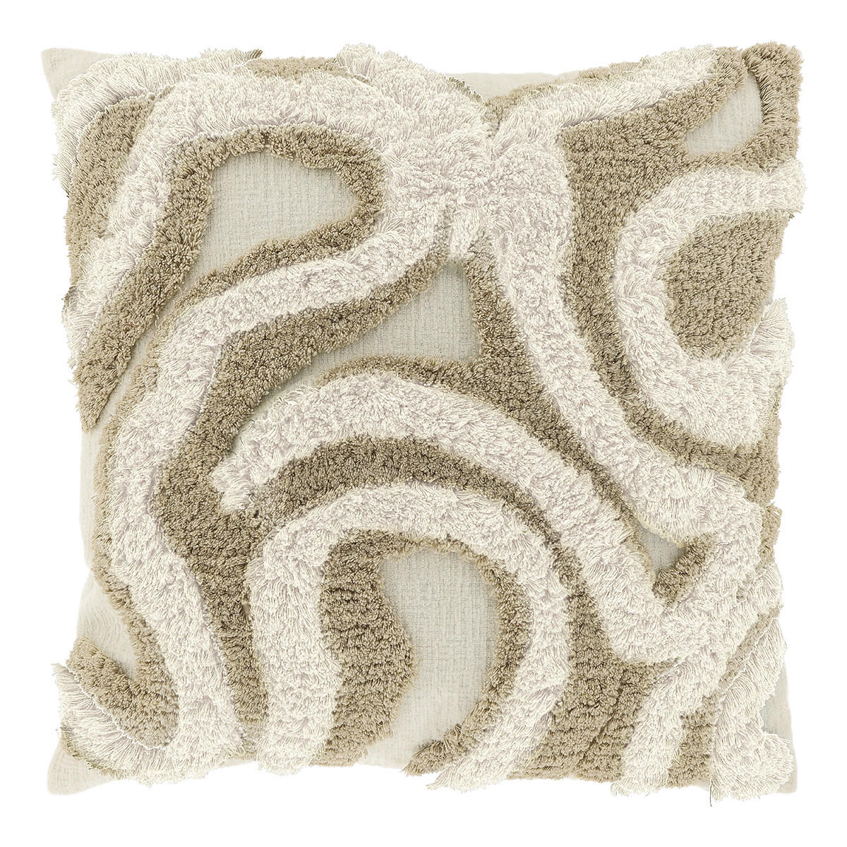 DEKOKISSEN Calin Weiß 45/45/8 cm - Weiß, Textil (45/45cm) - Unique Living