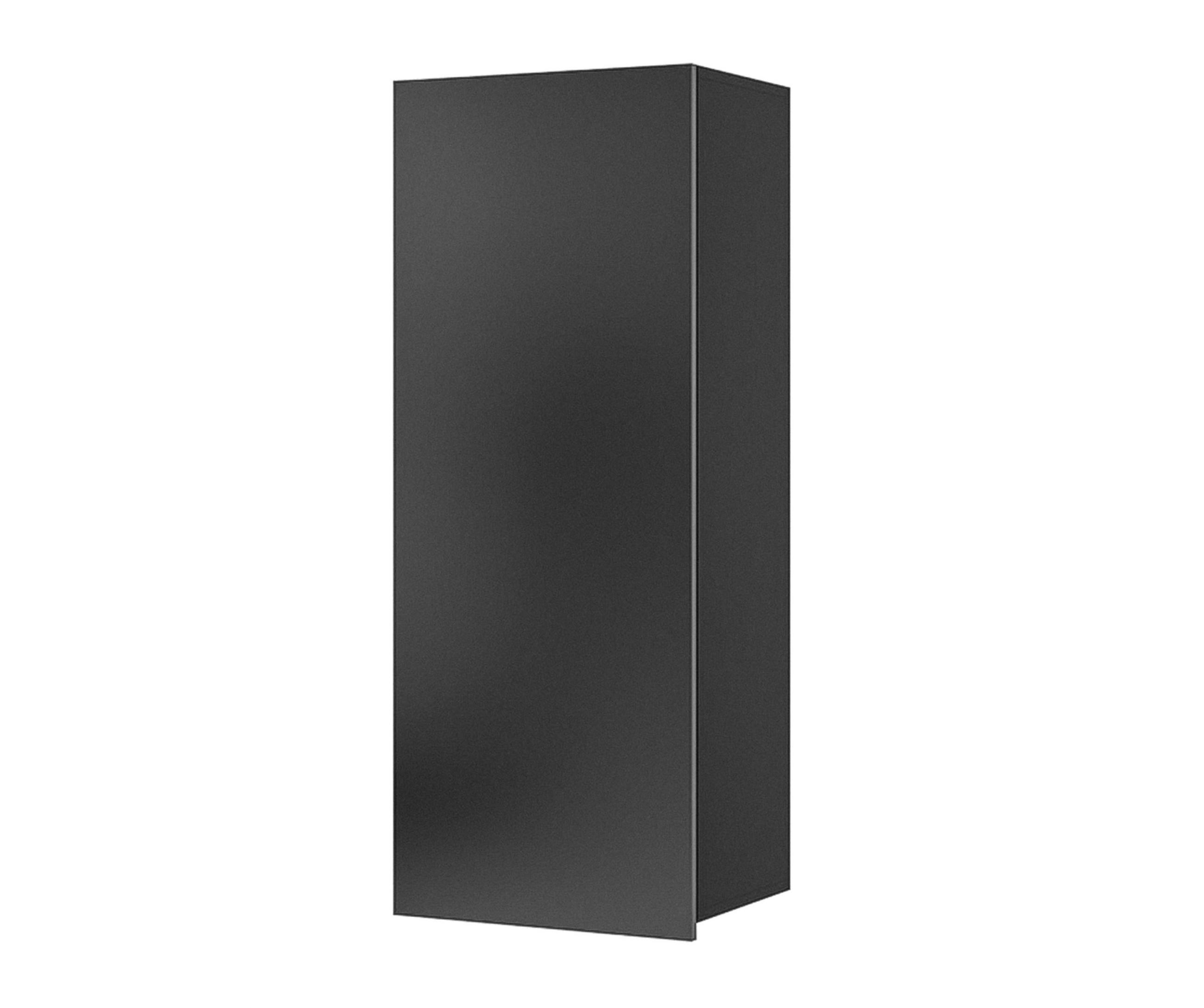 WOHNWAND Kossana 35 Modern Goldene Eiche/Schwarz 300/154/43 cm Wohnwand Set - Schwarz, Holzwerkstoff/Kunststoff (300/158/43cm) - AX Living