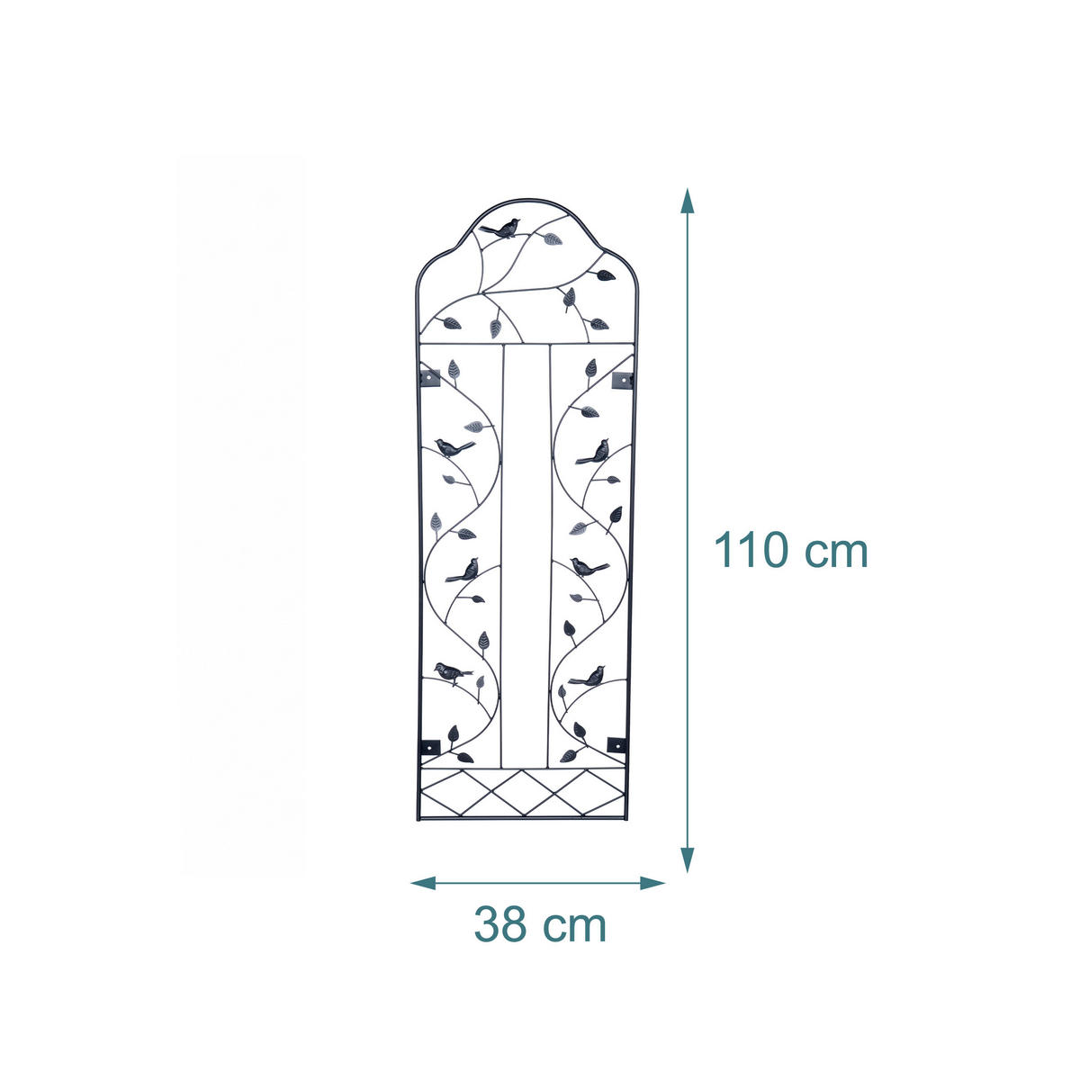METALNA ogr. - crna, metal (38/110/1cm) - Relaxdays