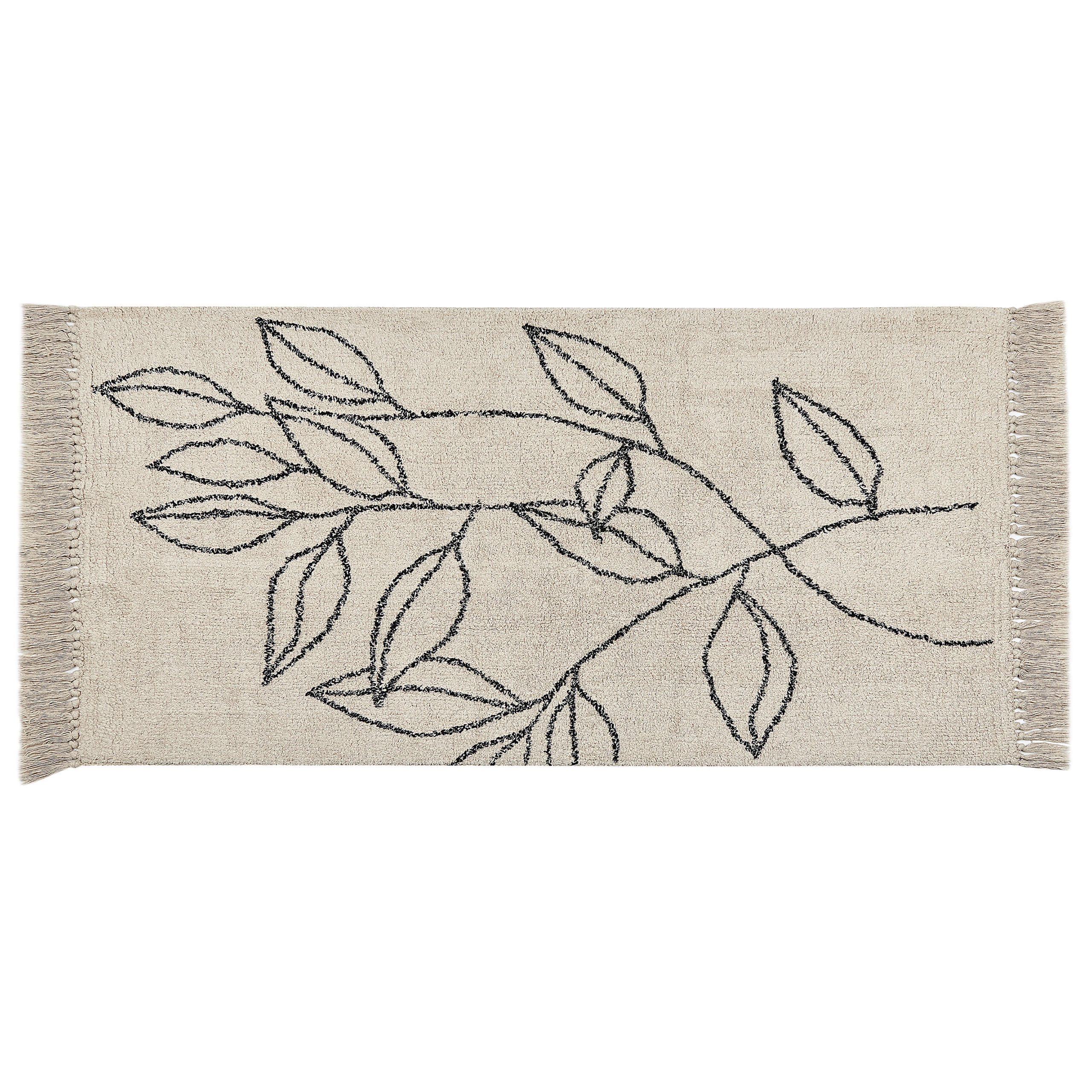 KURZFLOR-TEPPICH Sazli 150/80 cm - Beige, Textil (80/150cm) - Beliani