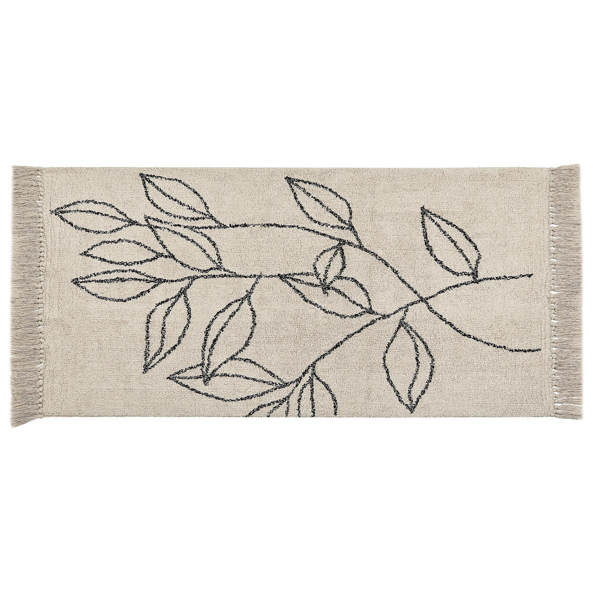 KURZFLOR-TEPPICH Sazli 150/80 cm - Beige, Textil (80/150cm) - Beliani
