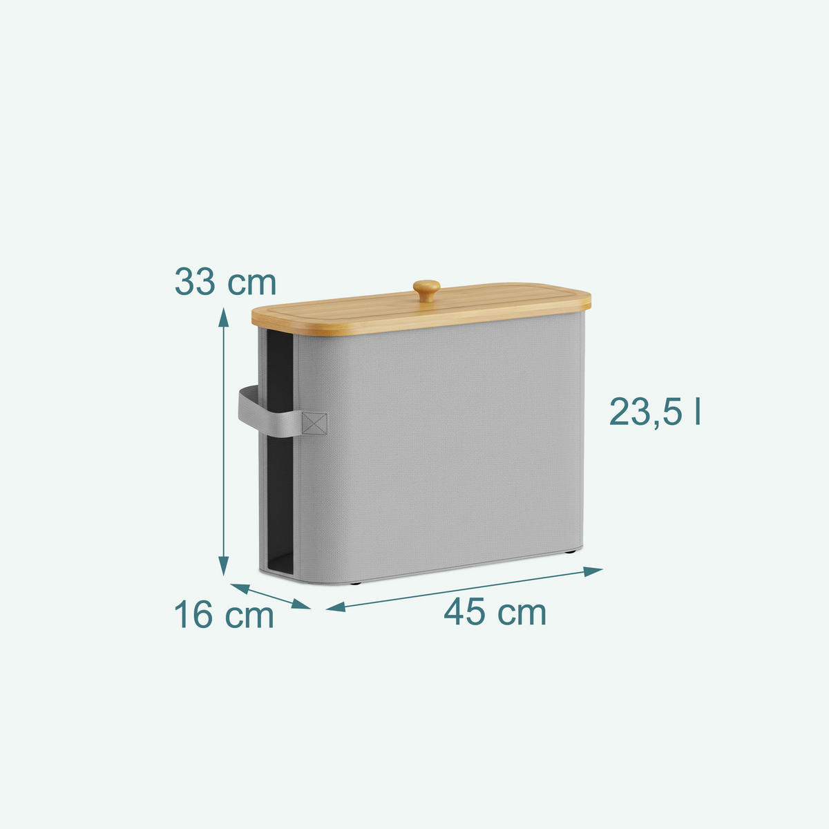 TOILETTENPAPIER-AUFBEWAHRUNG - Grau, Holz/Kunststoff (45/33/16cm) - Relaxdays
