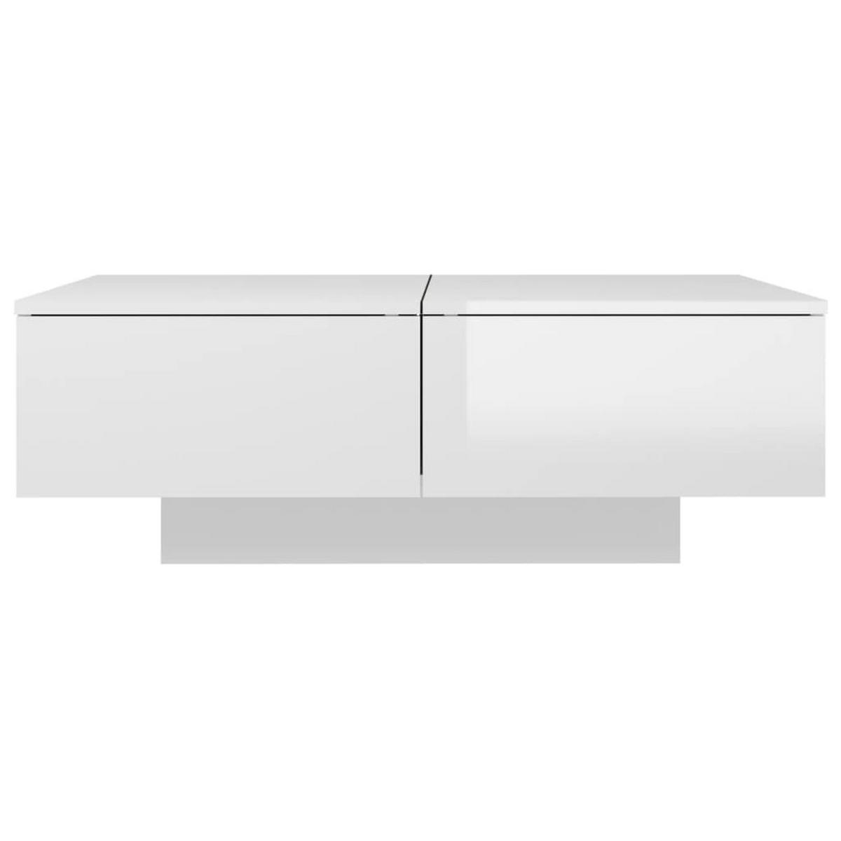 COUCHTISCH Hochglanz-Weiß 90x60x31 cm Holzwerkstoff - Weiß, Holzwerkstoff (60/90/31cm) - furnicato