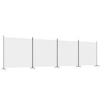 PARAVENT 4-teilig Weiss 698/180 Cm Stoff - Weiß, Textil (698/180/0.1cm) - vidaXL