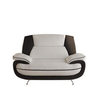 SESSEL, Stoff Kronos, Weiß + Schwarz, Palermo - Weiß, Holz (128/89/87cm) - Kaiser Möbel