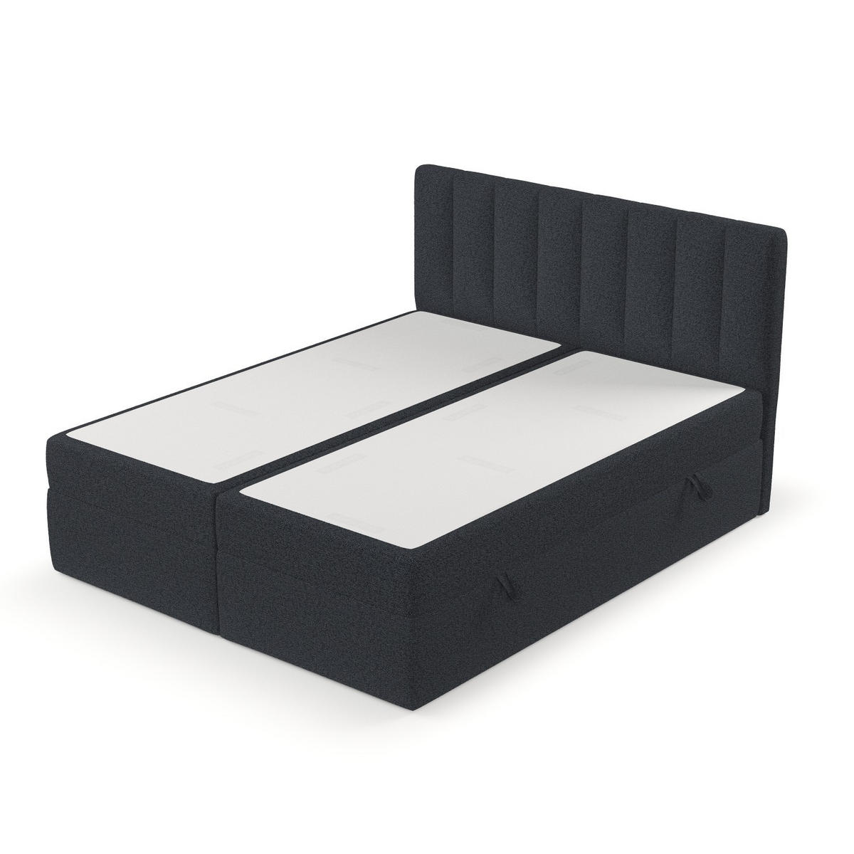 BOXBETT Bari 200/200 cm Anthrazit im Riva Stoff - Anthrazit, Holz/Holzwerkstoff (200/200cm) - AltaBeds