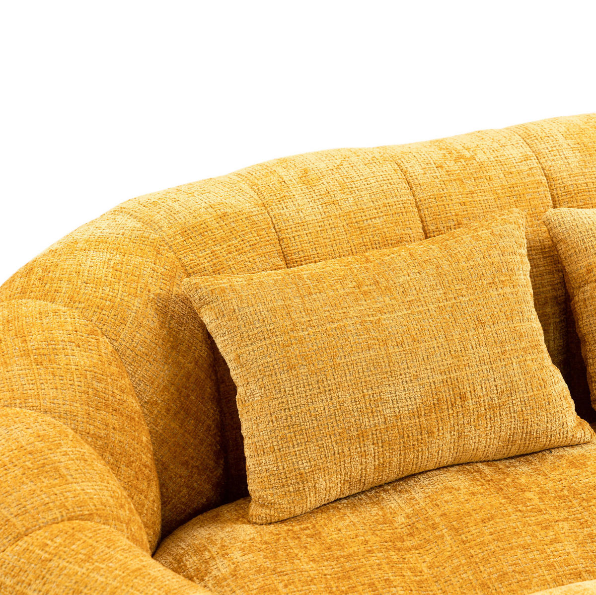 SITZSACK Lazy Sofa 150 x 95 cm Chenille Yellow - Gelb, Kunststoff (95/63/145cm) - Beauniv