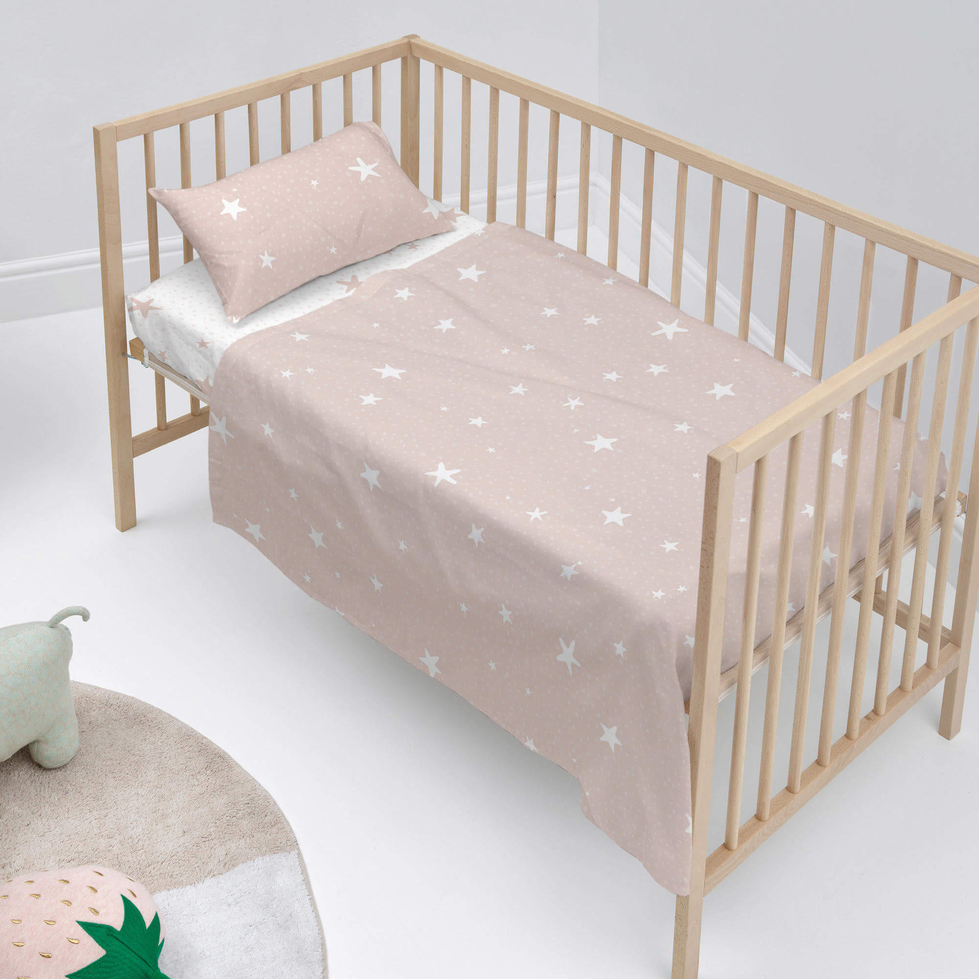 BETTWÄSCHE 2er-Set teiliges little star 100x130 cm (kinderbett) rosa - Pink, Textil (100/130cm) - Happy Friday