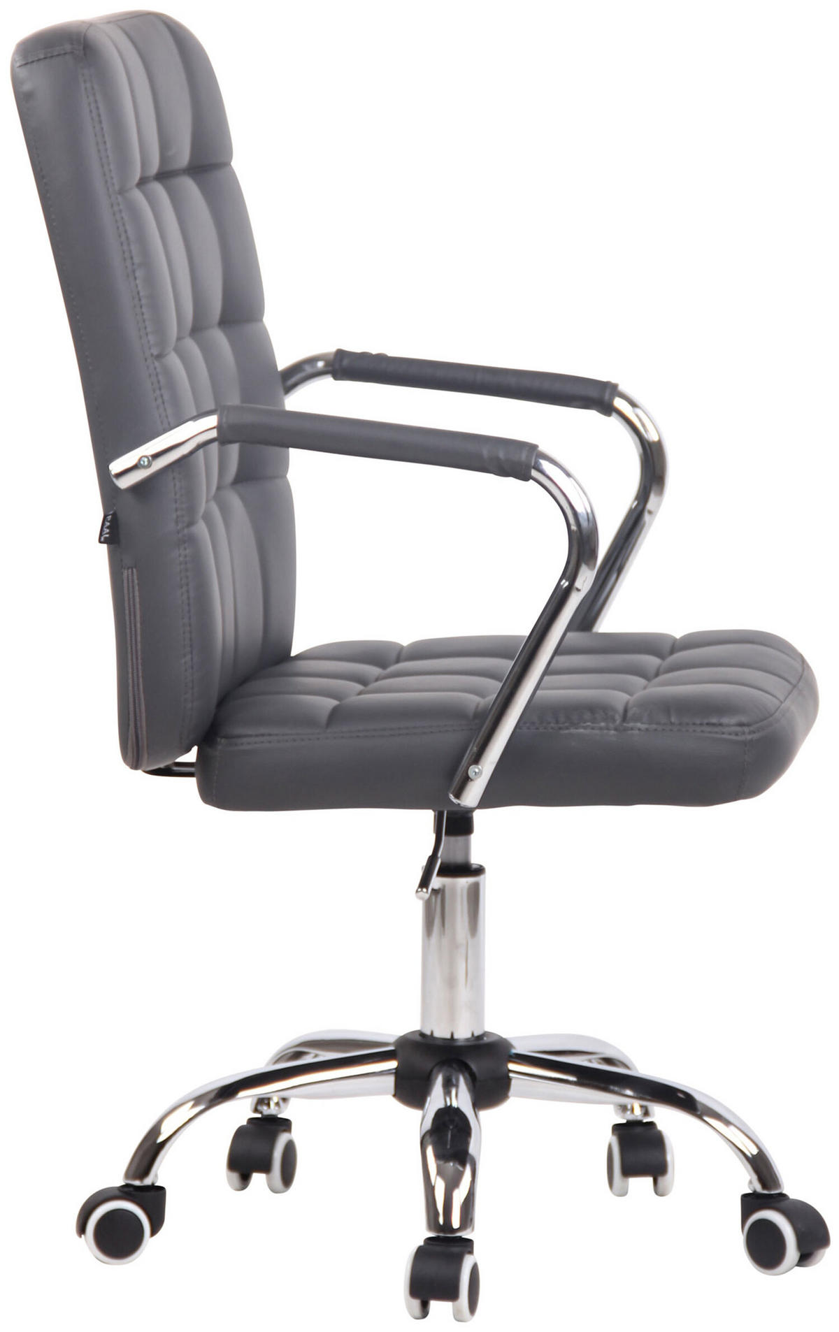 BÜROSTUHL Tenor, Kunstleder Grau - Grau, Textil/Metall (56/113/60cm) - TPFLiving
