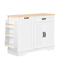 KÜCHENINSEL aus MDF 115x40x87 cm Weiß mit Schublade & Stauraum - Weiß, Holzwerkstoff (40/87/115cm) - Modfu