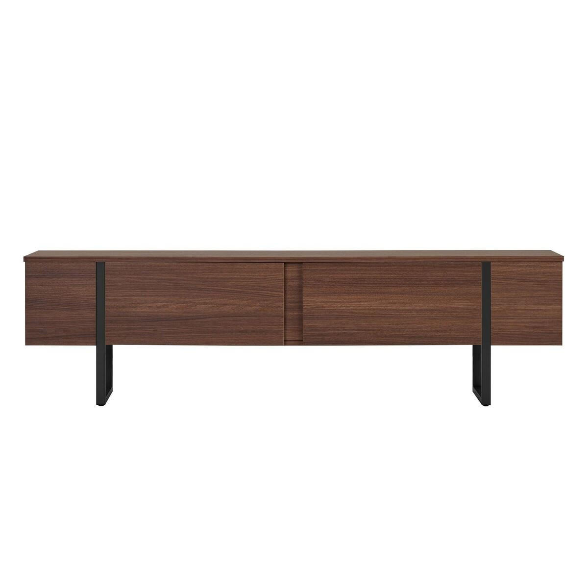 TV-MÖBEL mit 2 klapptüren - serenity 180/29,5/50 cm - Schwarz, Holzwerkstoff (29.5/50/188cm) - Calicosy