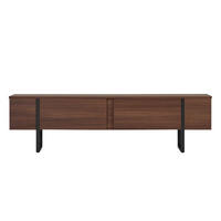 TV-MÖBEL mit 2 klapptüren - serenity 180/29,5/50 cm - Schwarz, Holzwerkstoff (29.5/50/188cm) - Calicosy