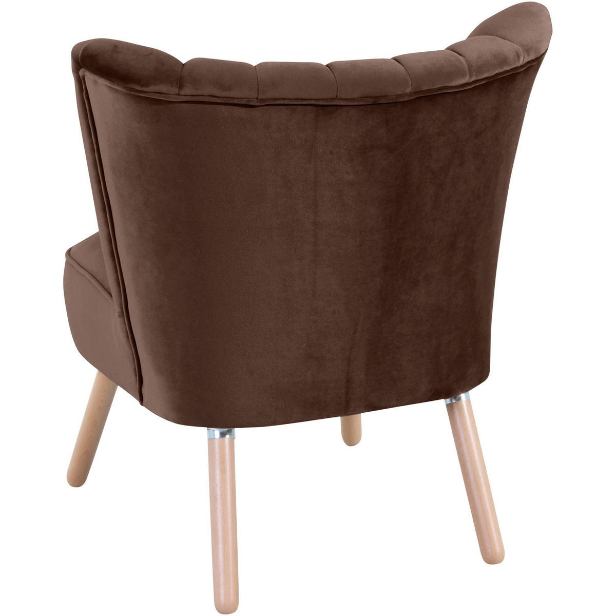 SESSEL Kadisha Bezug Samtvelours Buche natur / braun - Braun, Kunststoff (70/80/66cm) - 58aufmkessel