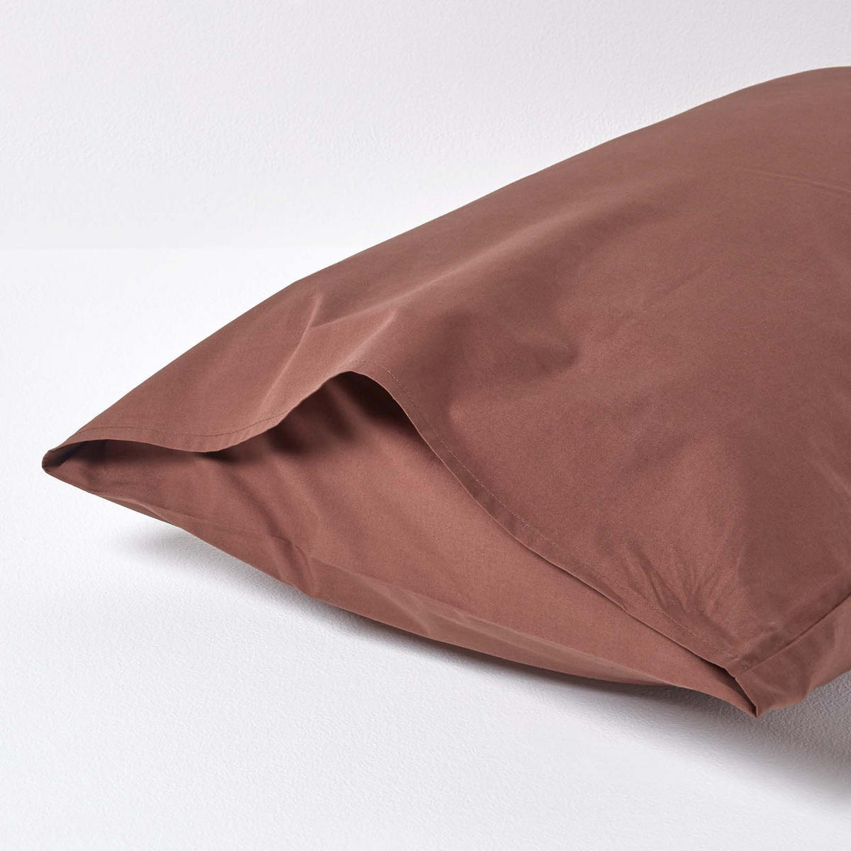 KISSENBEZUG Perkal, Ägyptische Baumwolle, Fadendichte 200 - Braun, Textil (48/74cm) - Homescapes