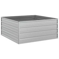 HOCHBEET 100/100/45cm, aus Verzinkter Stahl, Silber - Silberfarben, Metall (100/45/100cm) - vidaXL