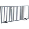 SCHUTZGITTER 3-Paneele Faltbar Freistehend MDF Grau - Grau, Holzwerkstoff (139/1.8cm) - Livingandhome