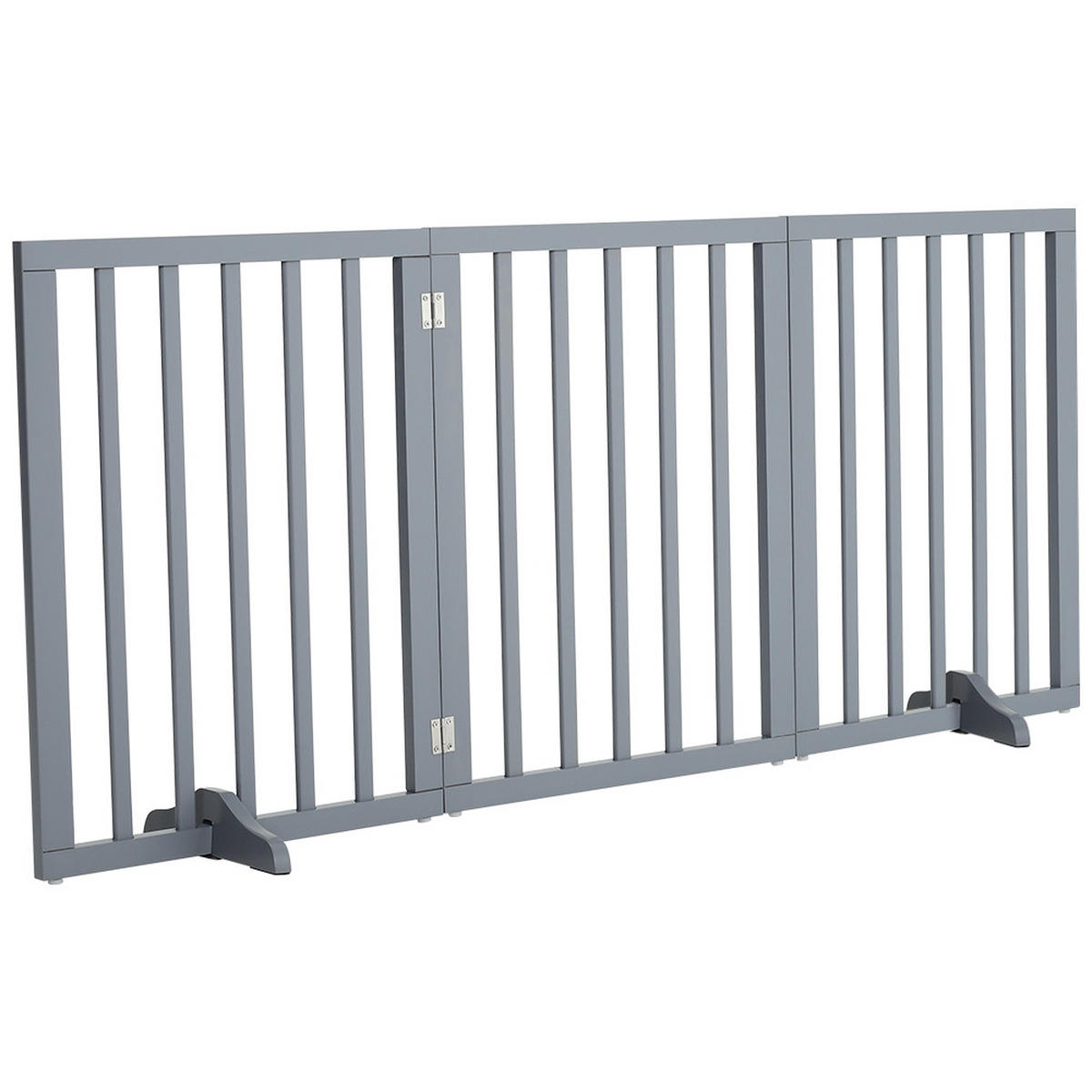 SCHUTZGITTER 3-Paneele Faltbar Freistehend MDF Grau - Grau, Holzwerkstoff (139/1.8cm) - Livingandhome