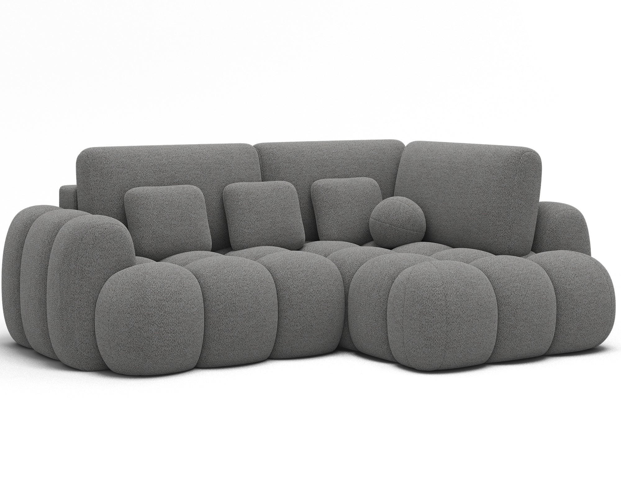 ECKSOFA COZION L-Form mit Schlaffunktion & Bettkasten – Modernes 3-Sitzer Sofa, HR-Kaltschaum, Wellenfederung, 267 × 165 cm - Schwarz/Grau, Kunststoff (267/165cm) - Wohnideebilder