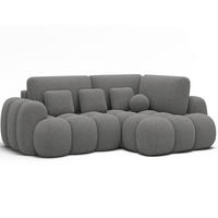 ECKSOFA COZION L-Form mit Schlaffunktion & Bettkasten – Modernes 3-Sitzer Sofa, HR-Kaltschaum, Wellenfederung, 267 × 165 cm - Schwarz/Grau, Kunststoff (267/165cm) - Wohnideebilder