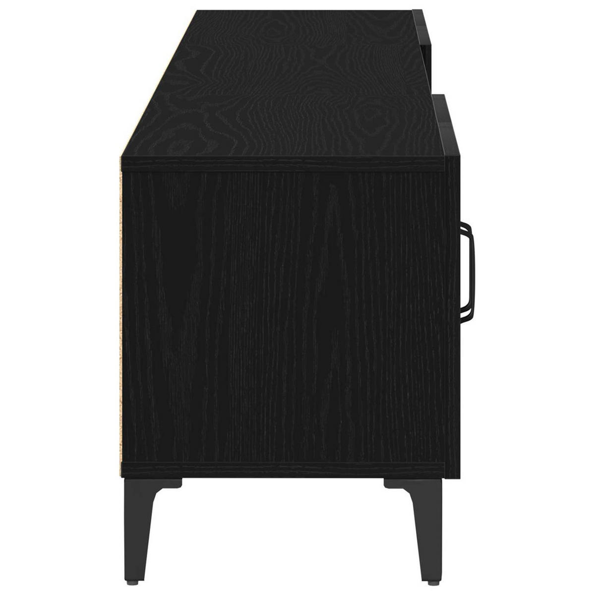 TV-SCHRÄNK Schwarz Eichen-Optik 180/31,5/40 Cm - Schwarz, Holzwerkstoff (31.5/40/180cm) - vidaXL