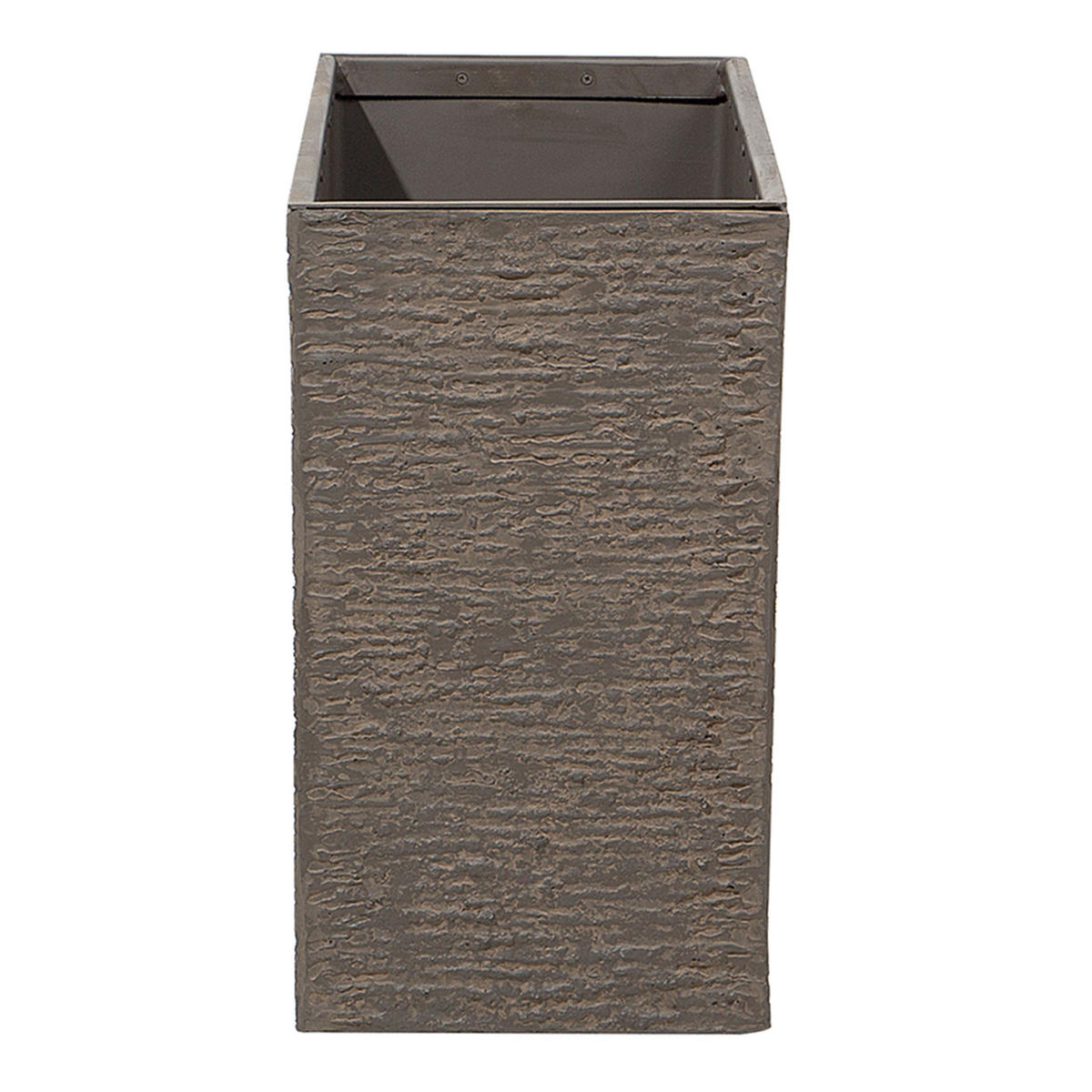 CVETLIČNI LONEC temno rjava pravokoten 29/70/50 cm Edessa - rjava, kamen (50cm) - Beliani