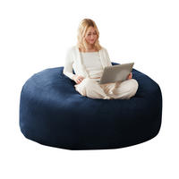 SITZSACK Blau klappbar - Blau, Textil (120/60/120cm) - WISHDOR