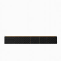 LOWBOARD ROVA 300/41/40 cm, Hängender TV-Schrank Eiche Artisan - Schwarz/Eiche Artisan, Holzwerkstoff (300/41/40cm) - MASSENO