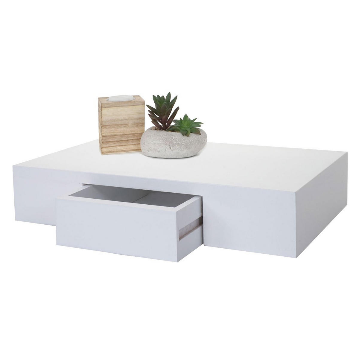 WANDREGAL Reinweiß - Weiß, Holz (40/8/25cm) - MCW