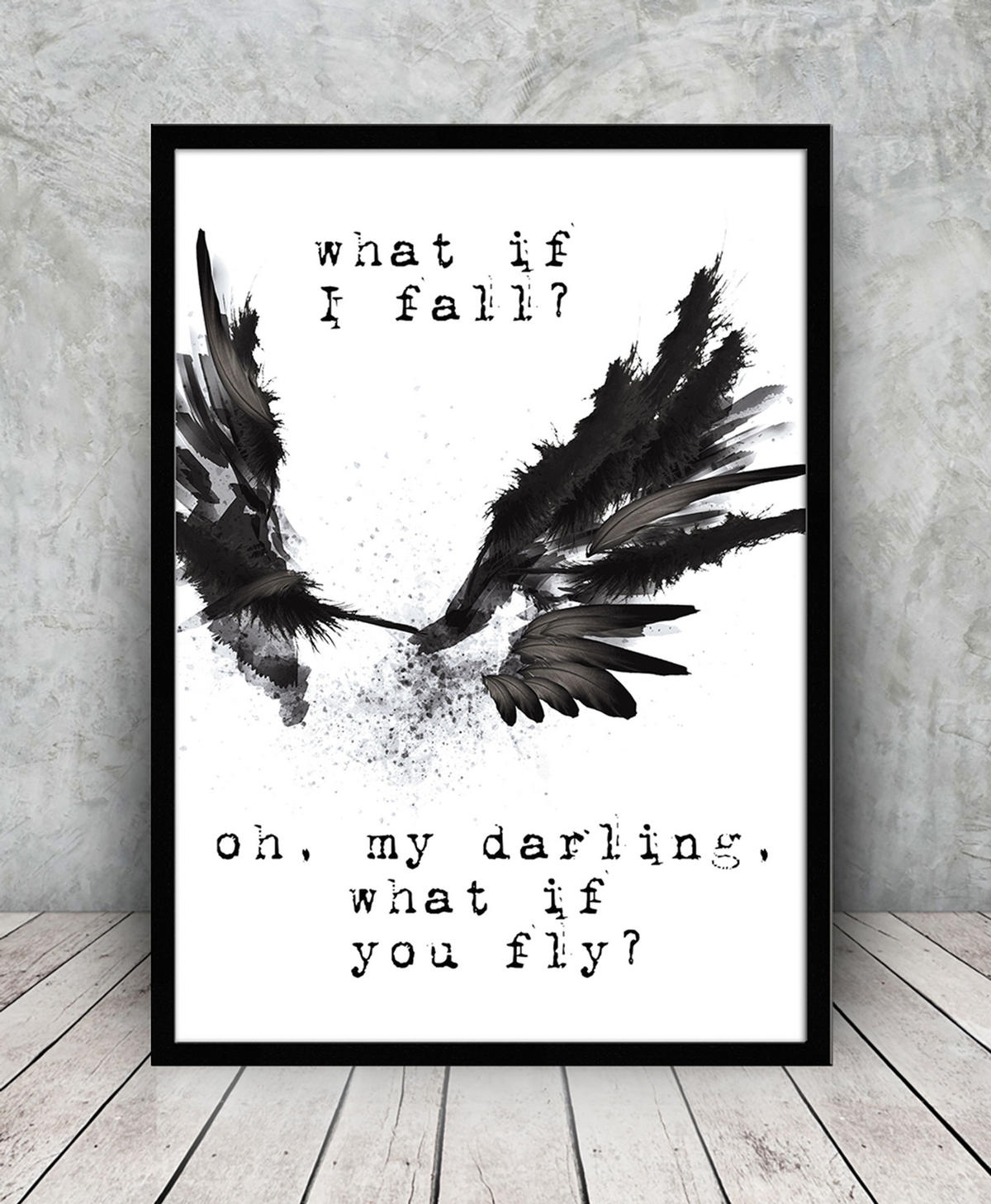 BILD mit Rahmen 51x71 cm Spruch: Motivation - Weiß, Holz (51/71cm) - artissimo